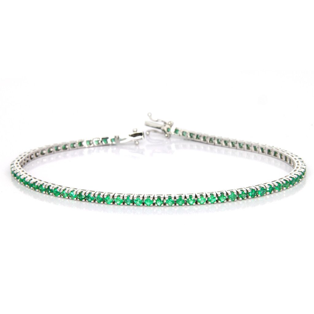 Collezione Noto Bracciale in oro bianco 18Kt e smeraldi