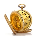 Orologi di fine '700 con miniatura in smalto e 3 diamanti taglio rosa - motivo geometrico in smalto sul retro. Perfettamente Funzionante oro 12 Kt gr 33,3