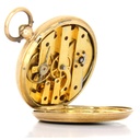 Orologi di fine '700 con miniatura in smalto e 3 diamanti taglio rosa - motivo geometrico in smalto sul retro. Perfettamente Funzionante oro 12 Kt gr 33,3