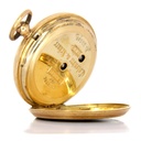 Orologi di fine '700 con miniatura in smalto e 3 diamanti taglio rosa - motivo geometrico in smalto sul retro. Perfettamente Funzionante oro 12 Kt gr 33,3