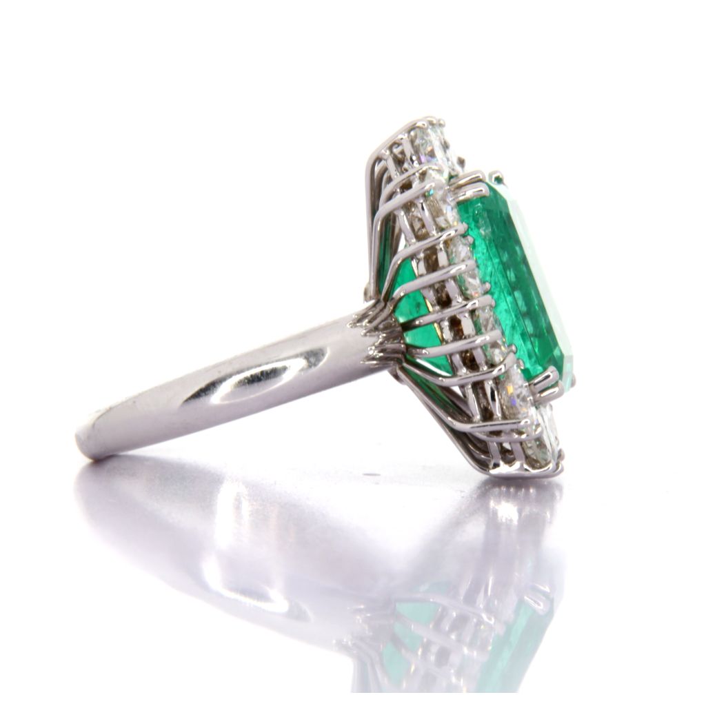 ANELLO CON SMERALDO 11,50CT BRILL.3.6CT