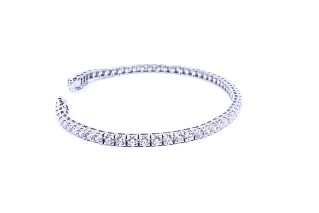 Bracciale tennis con brillanti di carati 2,40 - Colore F/G - Purezza VVS - Collezione Favignana - oro bianco 18Kt gr 8,70