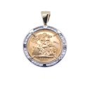 Ciondolo c/sterlina e brill ct 1.08