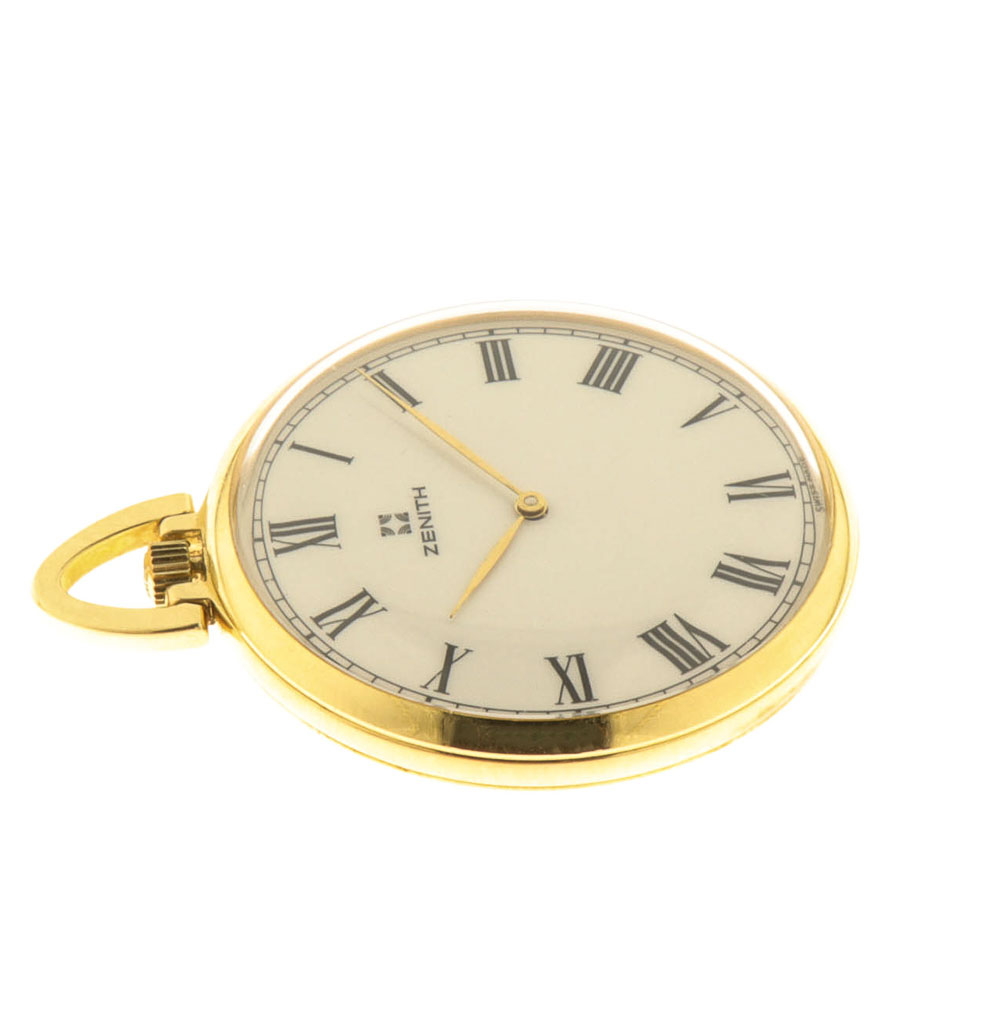 Zenith pocket watch - 18Kt Yellow Gold gr35.6 - original box and papers - 1992 - Preowned
