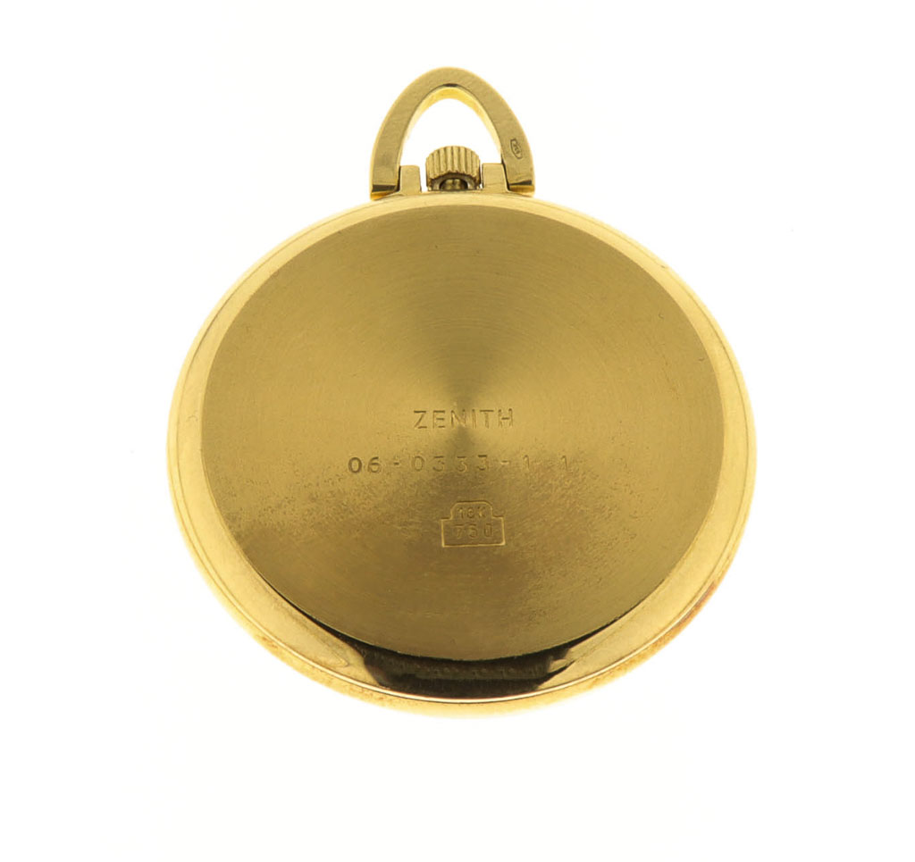 Zenith pocket watch - 18Kt Yellow Gold gr35.6 - original box and papers - 1992 - Preowned