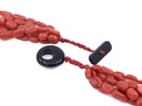 Collana di corallo grezzo 5 fili lunga