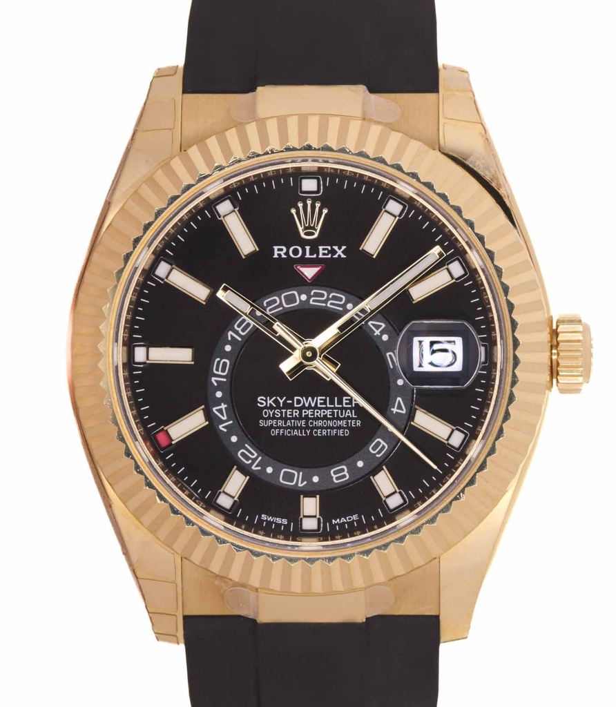 Rolex Sky-Dweller ref:326238 OysterFlex  Black Dial 42MM, 7/2022, Rolex Box & Warranty Card
