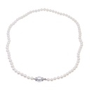 Collana con piccole perle girocollo chiusura oro bianco gr. 18,3