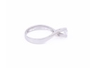 Anello in oro bianco a titolo 750/°°° di grammi 2.50 con un diamante naturale di carati 0.23 colore f  purezza VS1