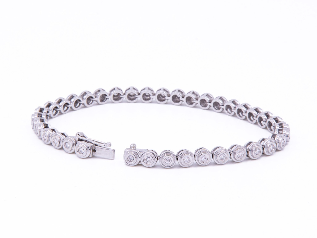 Bracciale tennis Salvini in oro bianco 18 kt. con brillanti