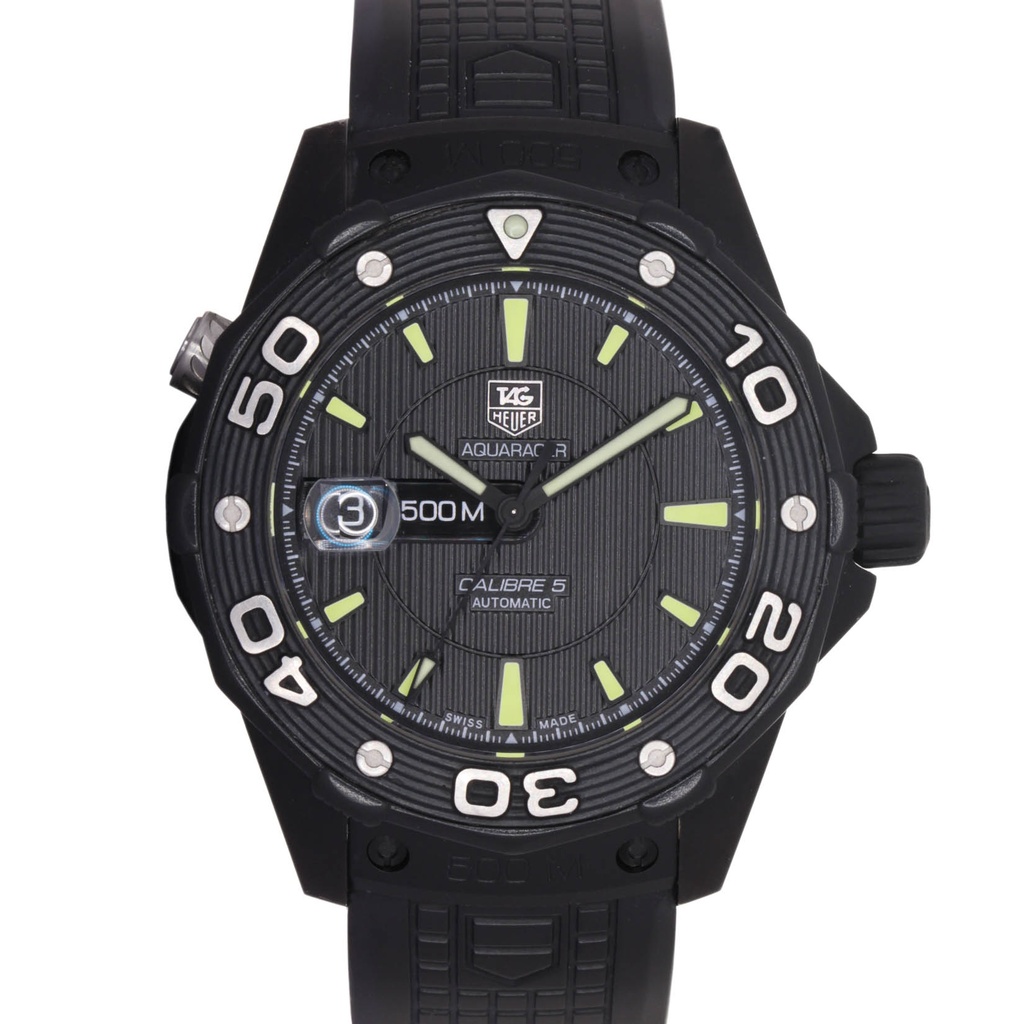 TAG HEUER AQUARACER WAJ2180, PVD LIMITED ED., 500 MT AUTOMATIC, CAUCCIU, 2011, TAG BOX & PAPERS