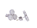 Orecchini tre cerchi - Brillanti 1,48ct. G-VS, oro 18kt. peso totale 3,2gr