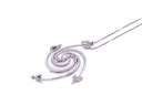 Collana Miluna in oro bianco 18 Kt. con ciondolo a forma di spirale  e brillanti