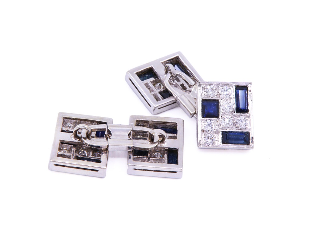 Coppia di gemelli oro bianco 18kt per gr. 13 ad euro 52,88 grammo 