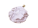 Ciondolo/Spilla Cameo in oro giallo 18kt. con brillanti 