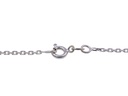 Collana con croce in oro bianco a titolo 750/°°° di grammi 9.00 con dei piccoli diamantini naturali