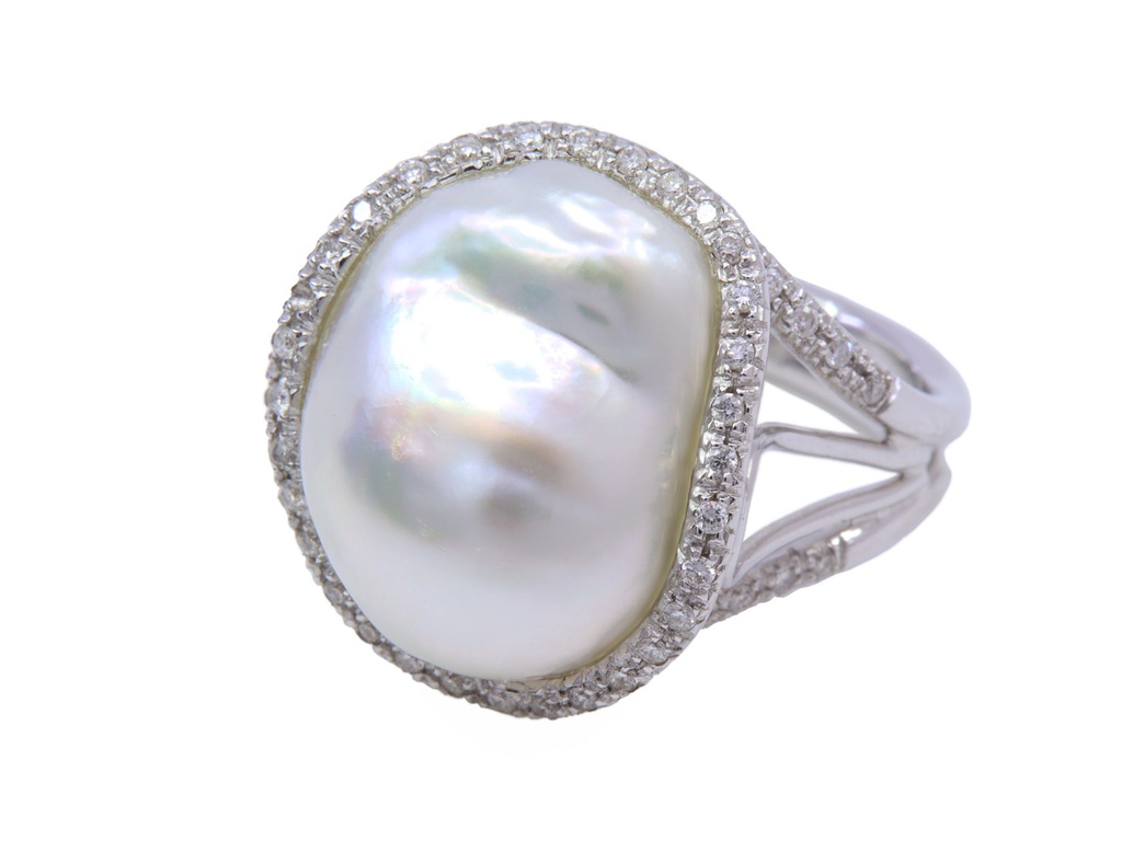 Anello c/perla scaram e brill 0 b 0,28 p 24