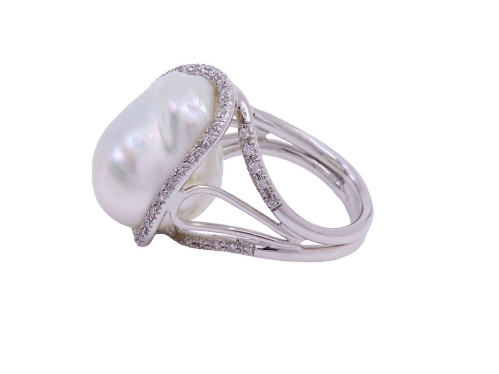 Anello c/perla scaram e brill 0 b 0,28 p 24