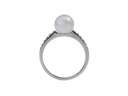 Anello c/ perla e brill ct 0.05 lban004