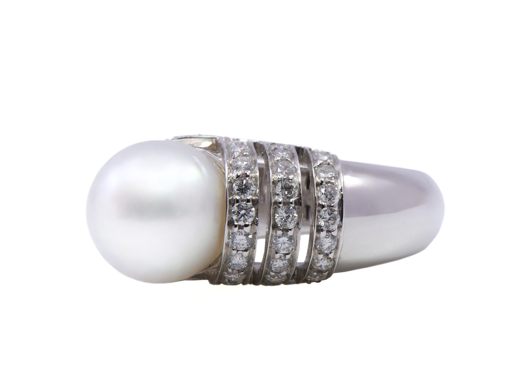 ANELLO PERLA E BRILLS LATERALI  0,65