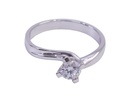 Anello Solitario oro bianco 18Kt gr3.65 - 0.53ct D SI1