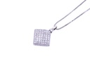 Collana in oro bianco con rombo di brills ct.1,00 F Vvs - Gr.3