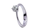 Anello Solitario oro bianco 18Kt gr3.51 - 0.53ct F VS1