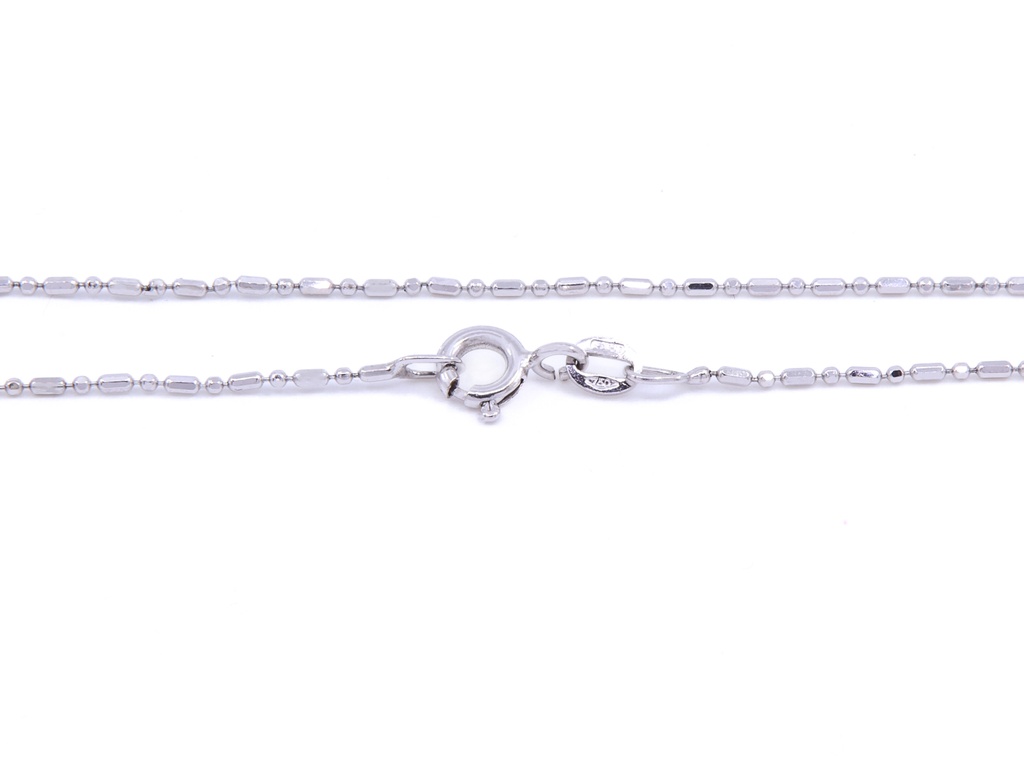 Collana Rettangolo - Brillanti 0,35ct, Oro 18kt, 1,80gr