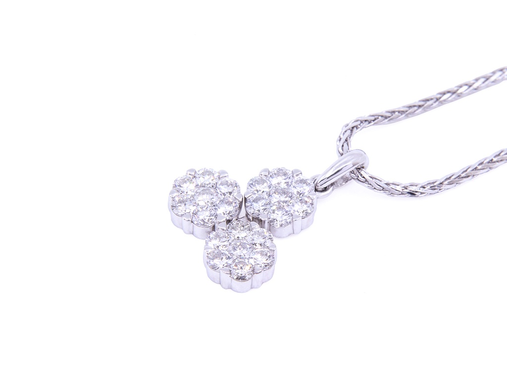 PENDENT TRE FIORI BRILLS.G VS12 CT.086 RND W VS12 CT. 0.86 b 0,86