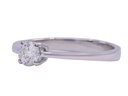 Anello Solitario oro bianco 18Kt gr3.00 - 0.40ct D VS1