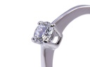 Anello Solitario oro bianco 18Kt gr3.00 - 0.40ct D VS1