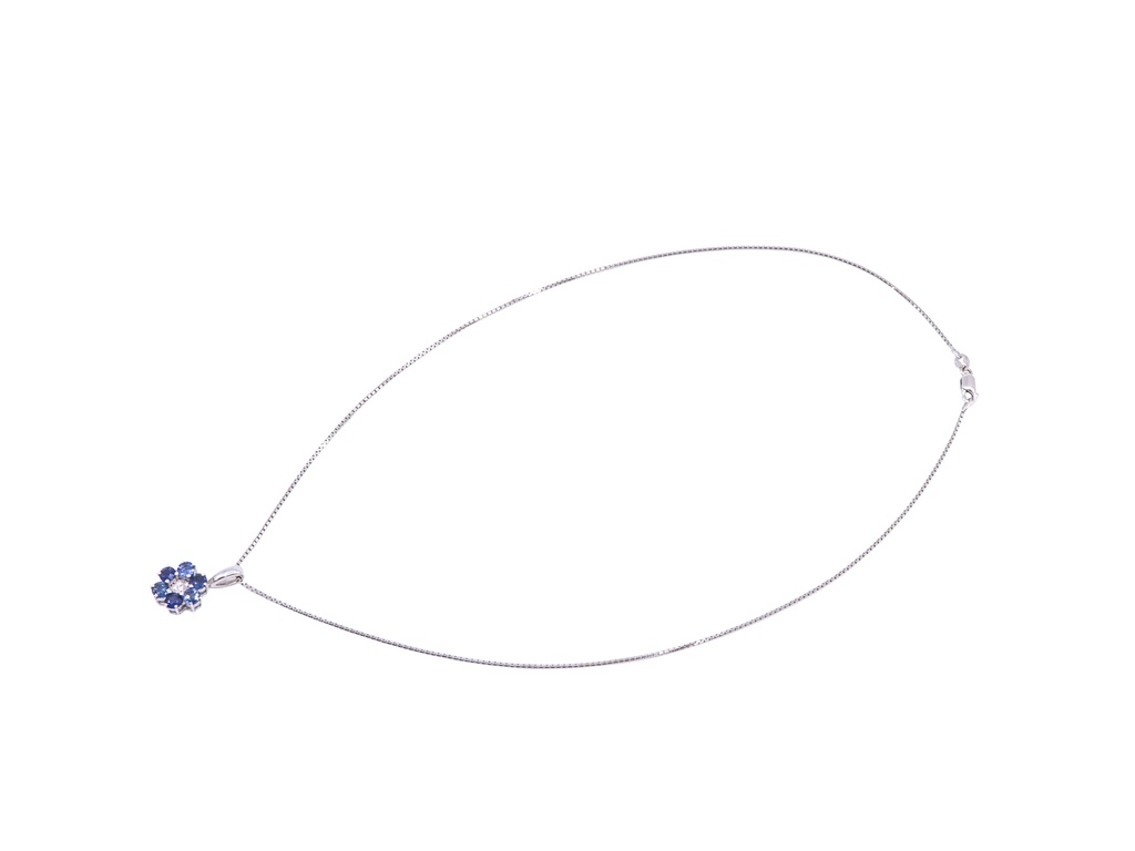 Pendente fiore c/ zaff e brill 0