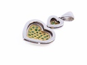 Pendente cuore smeraldi e brillanti o.g./o.b. 0 b 0,68 s 1,2