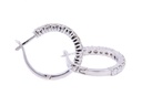 Orecchini Cerchio in oro bianco 18 kt, gr. 7,00, diametro 20 mm, brillanti 1,5 ct F/G VVS