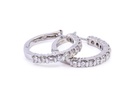 Orecchini Cerchio in oro bianco 18 kt, gr. 7,00, diametro 20 mm, brillanti 1,5 ct F/G VVS