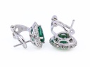 Orecchini Smeraldi Zambia 6x8 e contorno brillanti