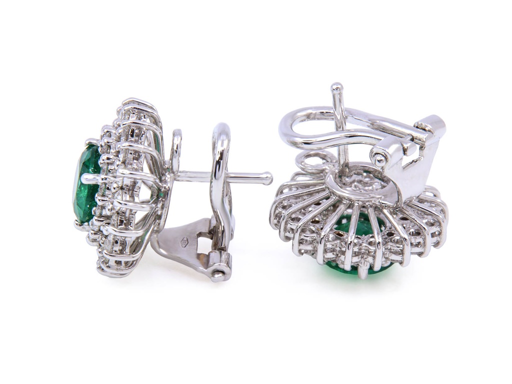 Orecc.Doppio Giro Smeraldo Zambia Extra e brillanti E/F VVS