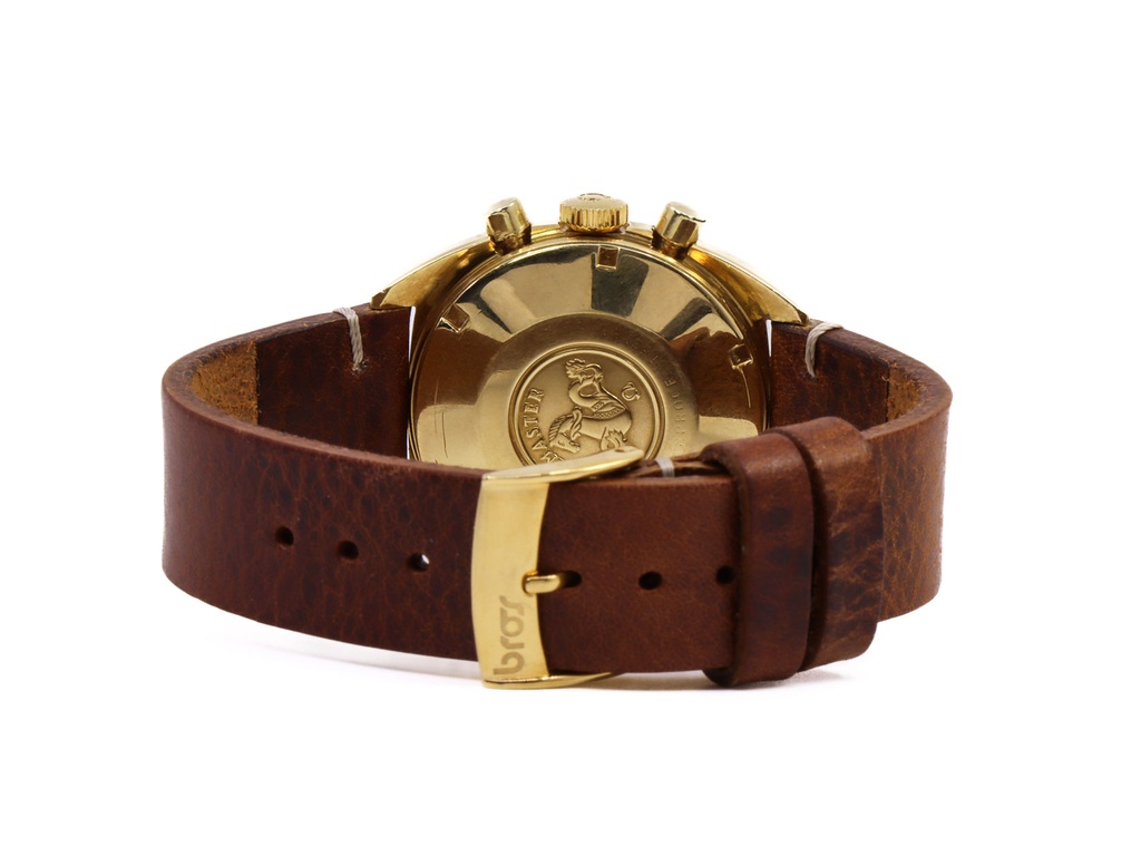 Omega SeaMaster Chrono, 18kt gold, leather Bracelet, diam. 38 MM, calibre 861, Our Box and 2 years warranty 