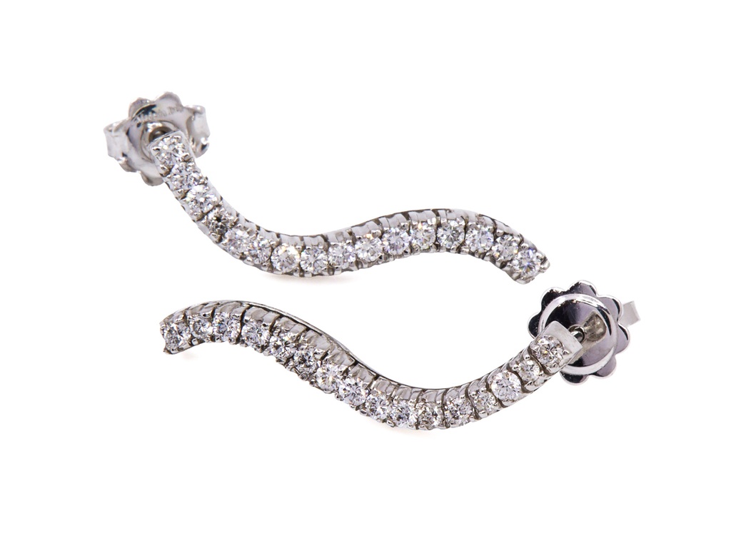 Orecchini brill pendenti a S