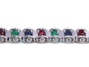 Bracciale con radici di smeraldi, rubini e zaffiri, gr. 33,9