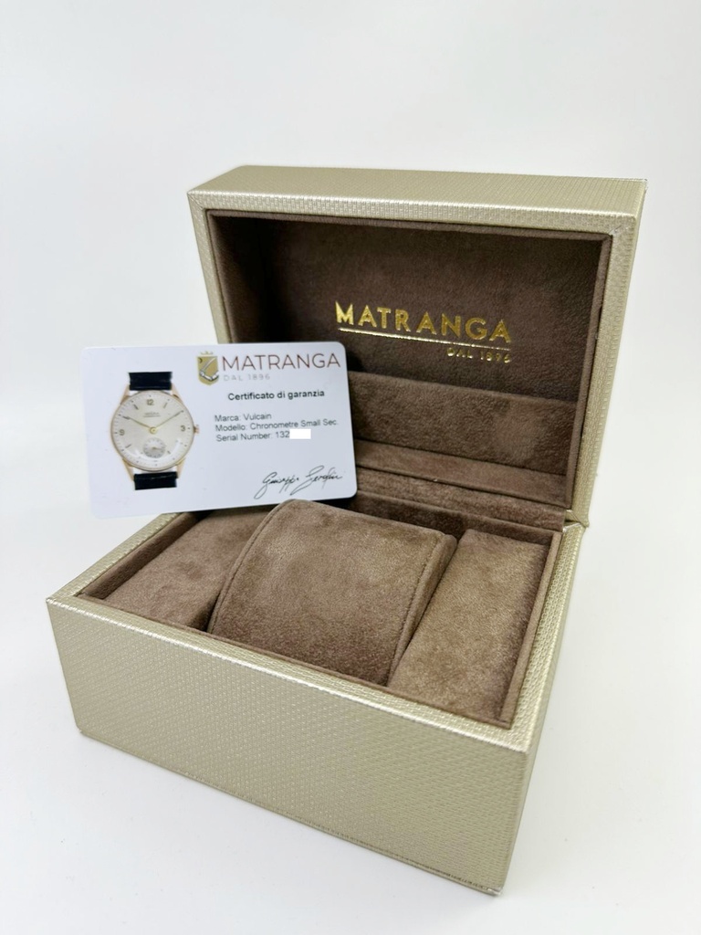 Vulcain Chronometer, 18Kt yellow gold (10.5g) - our box and papers