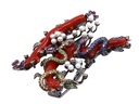 Spilla in oro brunito 18kt con corallo, serpenti, floreale, gr. 32,40 totali
