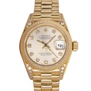 Rolex 69238 O.P. Lady Datejust, Factory Diamonds, 18Kt Yellow Gold, Rolex Box & Papers, 1992