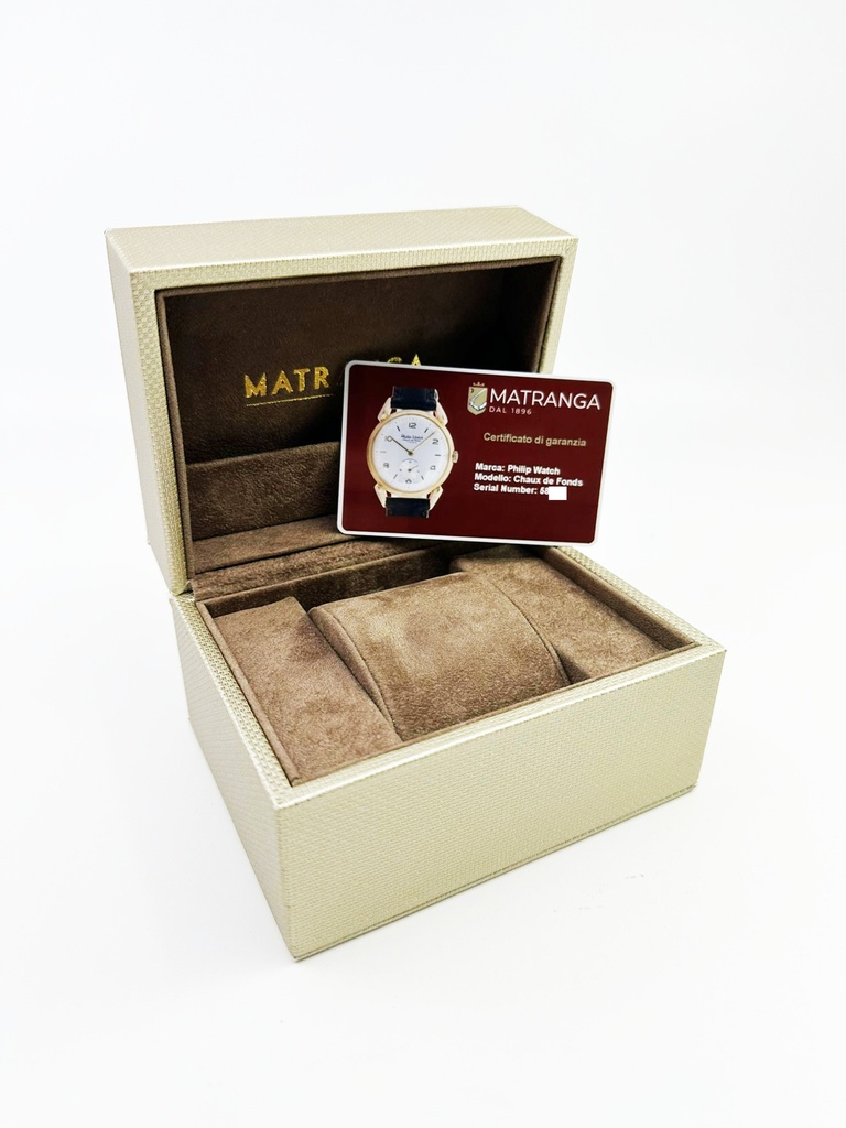 Philip Watch - Chaux de Fonds,  18kt yellow-gold, leather strap, Our Box & Papers, about 1970