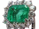 Anello - Smeraldo 11,74ct. brillanti 3,60ct. F/G-VVS, oro 18kt.