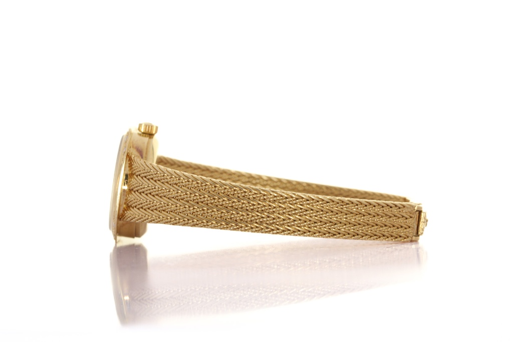 Longines Lady Octagon Diamonds, 18kt Yellow Gold, Factory Bracelet (16 cm), Total Weight 34g, Our Box & Papers