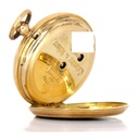 Orologi di fine '700 con miniatura in smalto e 3 diamanti taglio rosa - motivo geometrico in smalto sul retro. Perfettamente Funzionante oro 12 Kt gr 33,3