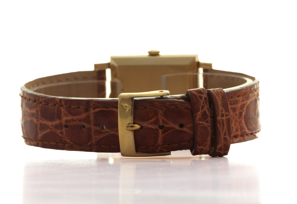 Zenith Gold 18kt (net 15,9 gr) Carrè 30 x 30mm, automatic cal. 408, 30 x 30 mm,  approx 1970