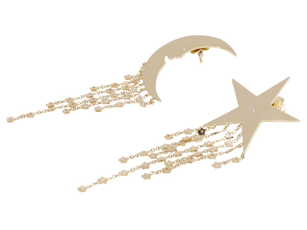 Orecchini 18kt Punzonati Pasquale Bruni con piccoli diamanti  per gr. 13,1   gr. 13,1 ad euro 73,3 grammo