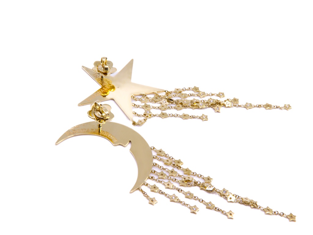 Orecchini 18kt Punzonati Pasquale Bruni con piccoli diamanti  per gr. 13,1   gr. 13,1 ad euro 73,3 grammo